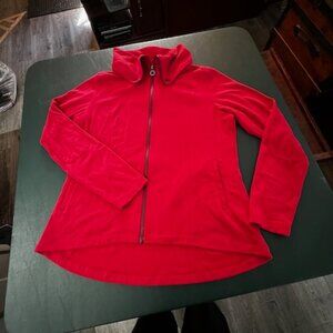 Closet Clearance Lole Red Funnel Neck Zip Cardigan